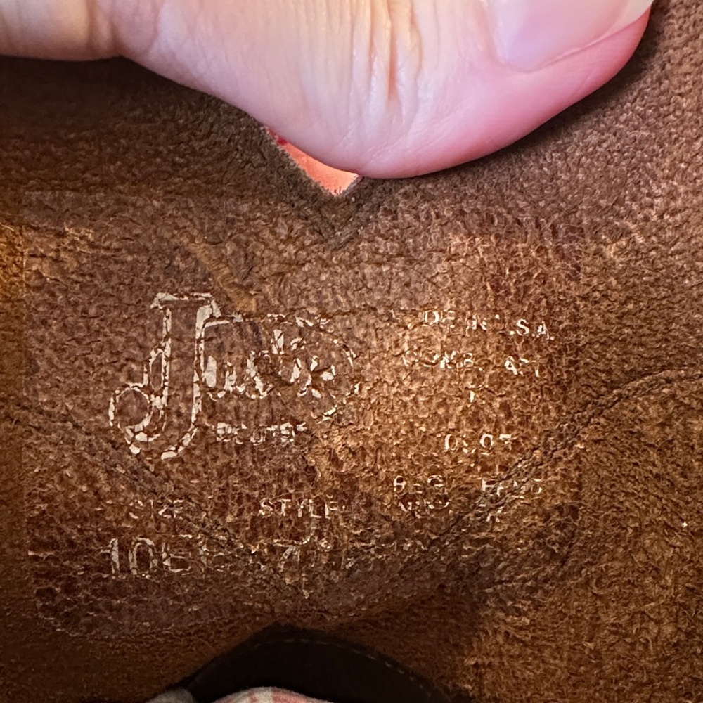 Justin Conductor Boots 10EE Brown Leather Round Toe Western Work Cowboy E Wide - Picture 4 of 6